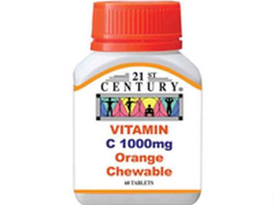 21st Century Vitamin C Orange Chewable 1000mg Tablet