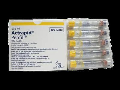 Actrapid Cartridge 100IU/ml Cartridge