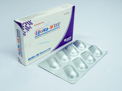 Lijenta-M 2.5 mg+1000 mg Tablet