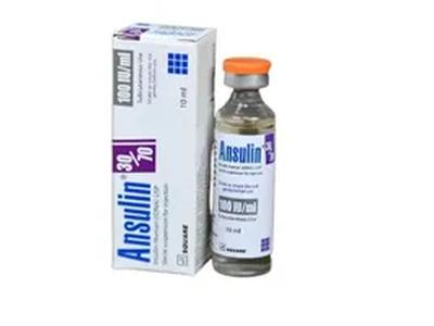 Ansulin 30%+70% in 100 IU/ml Vial