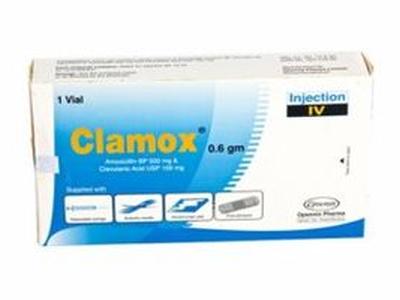 Clamox 600 (500mg+100mg)/10ml Injection