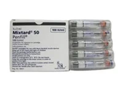 Mixtard 50 Cartridge 100IU/ml Cartridge