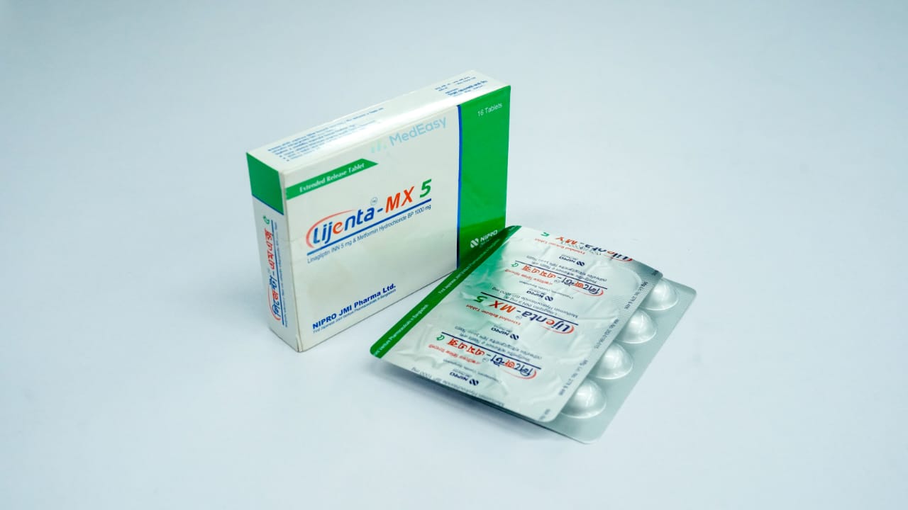 Lijenta-MX 5 mg+1000 mg Tablet