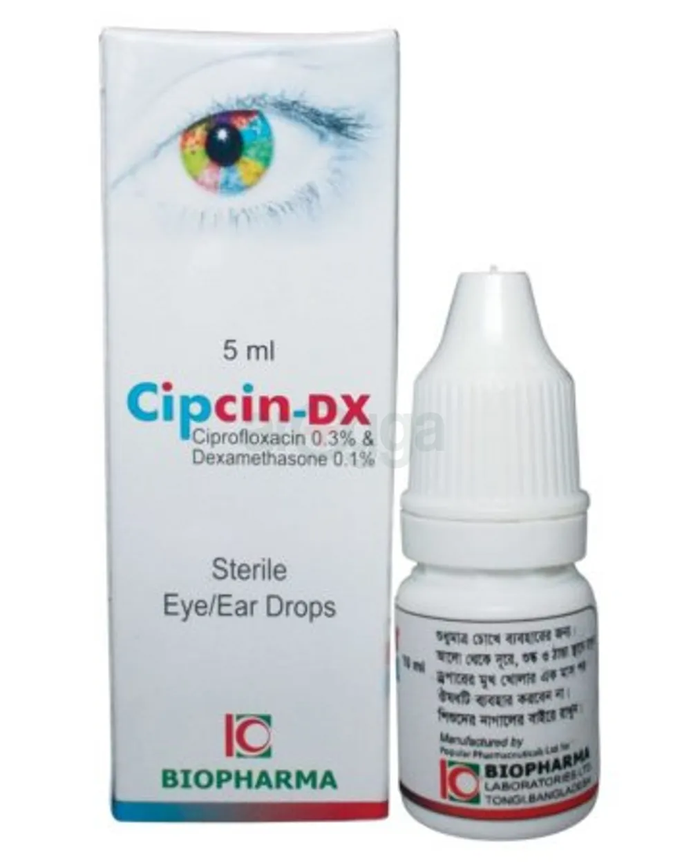 Cipcin-DX 0.3%+0.1% Eye/Ear Drop